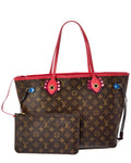 Louis Vuitton Brown Monogram Canvas Neverfull Flamingo (   )