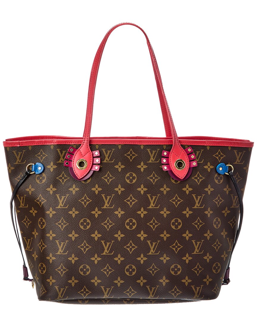 Louis Vuitton Brown Monogram Canvas Neverfull Flamingo (   )