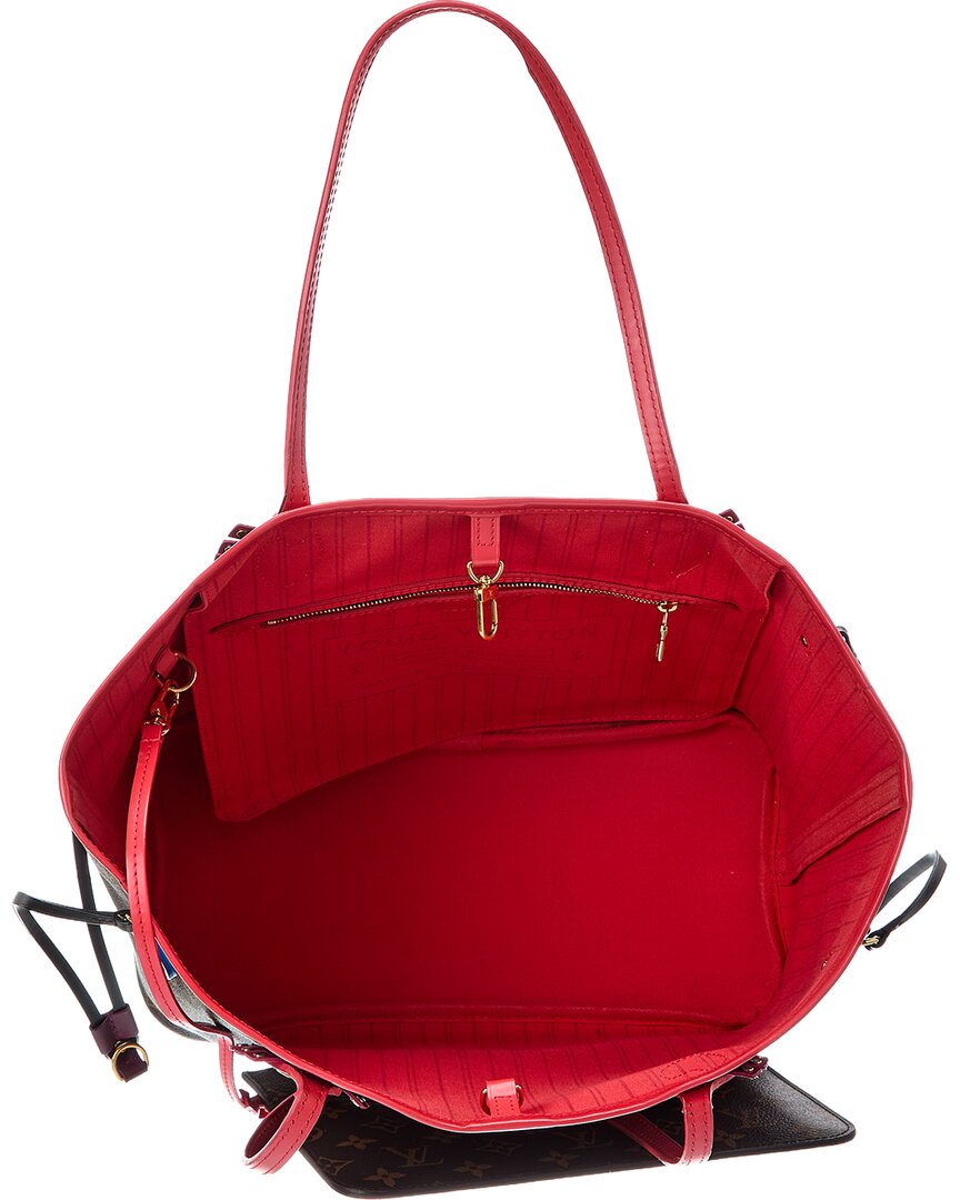 Louis Vuitton Brown Monogram Canvas Neverfull Flamingo (   )
