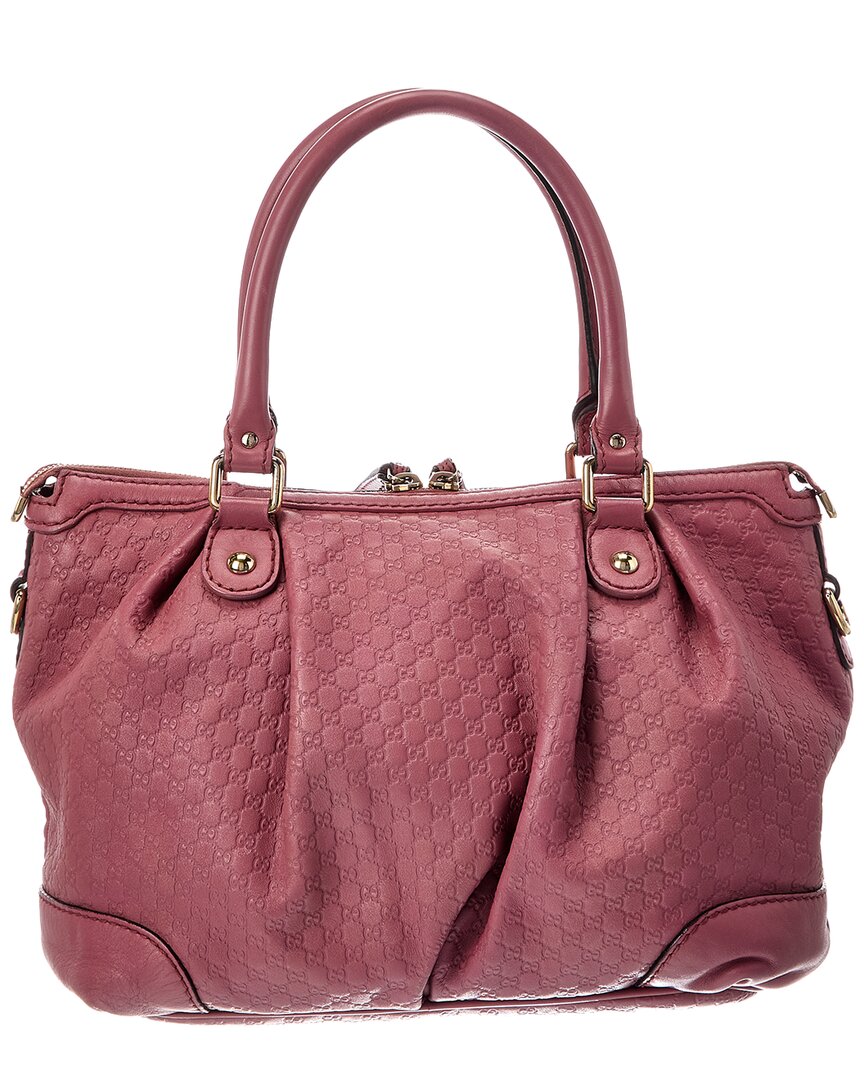 Gucci Pink Lambskin Leather Guccissima Gg Tote (   )