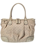 Gucci Light Grey Lambskin Leather Sukie Gg Tote (   )
