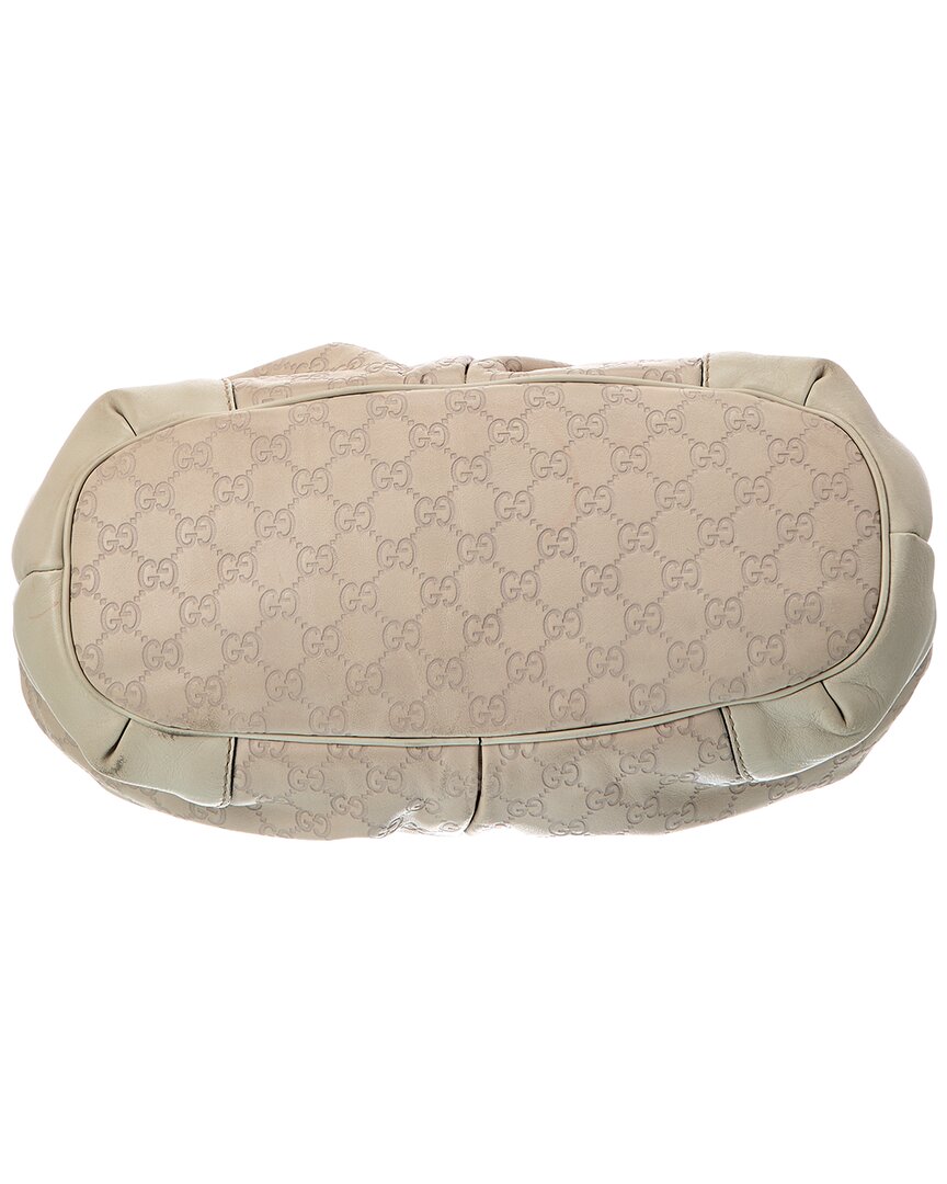 Gucci Light Grey Lambskin Leather Sukie Gg Tote (   )