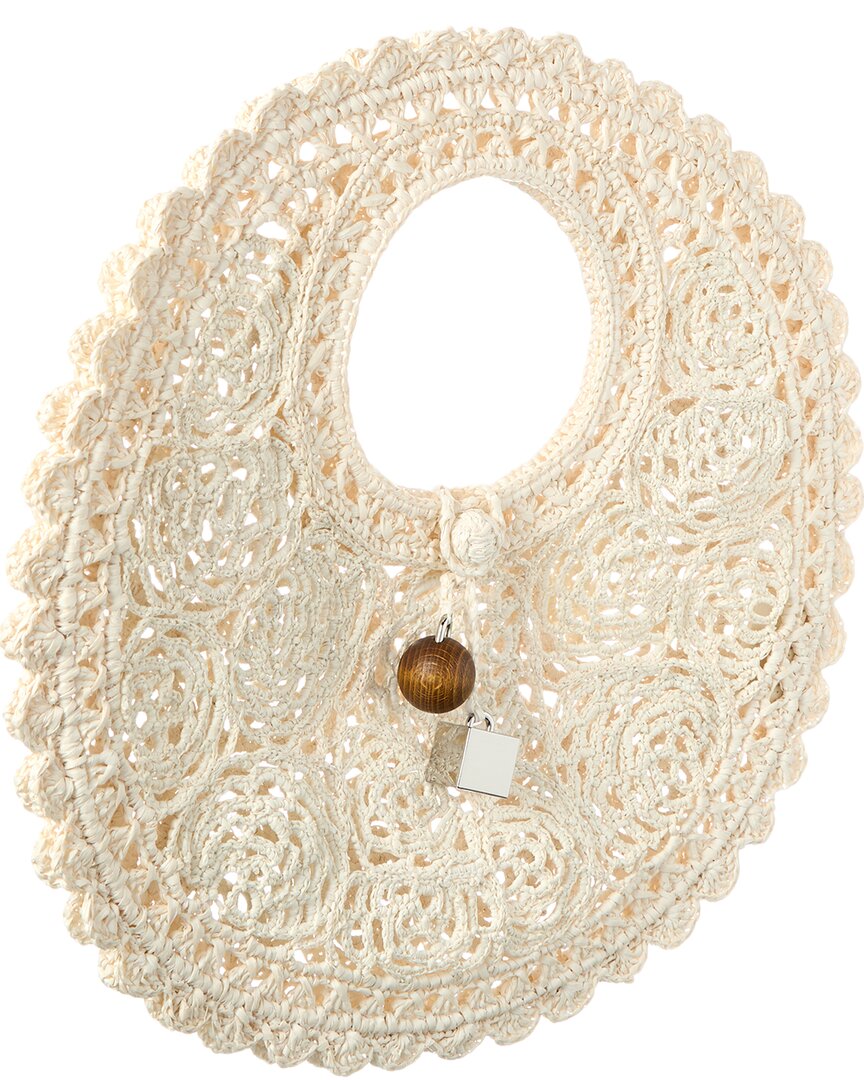 Jacquemus Spiaggia Small Raffia Round Tote