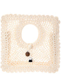 Jacquemus Spiaggia Small Raffia Square Tote