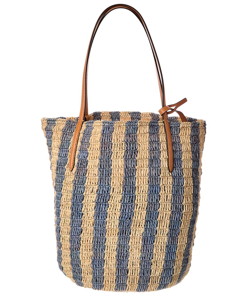 Valentino Vlogo Signature Raffia Tote