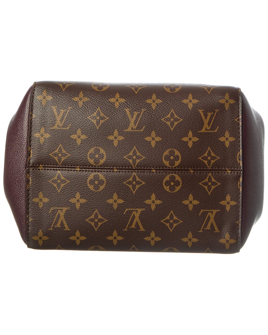Louis Vuitton Black Wine Cream Calfskin Monogram Leather Fold Mm (