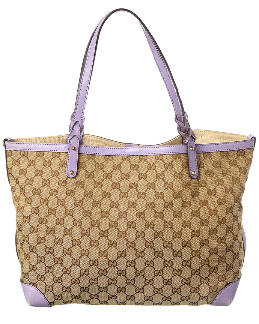 Gucci Purple Not Selected Canvas Craft Tote (   )