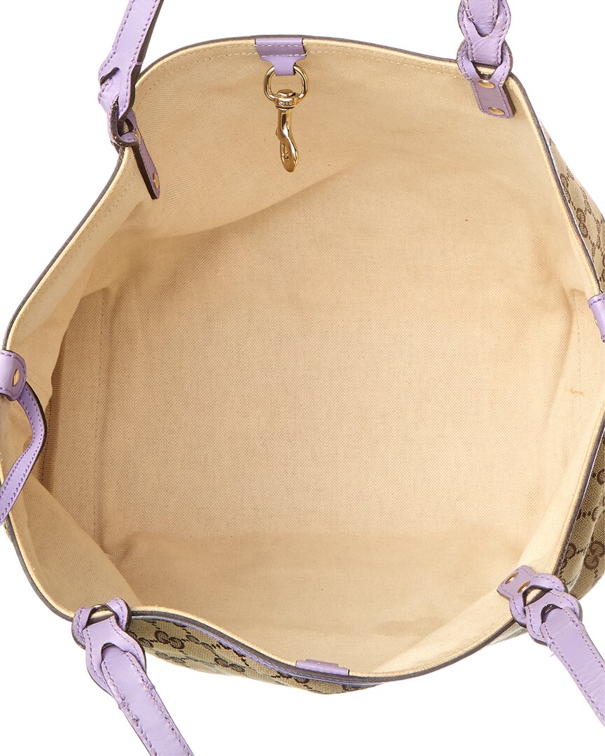 Gucci Purple Not Selected Canvas Craft Tote (   )