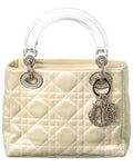 Dior Gold Leather Swarovski Crystal Cannage Mini Lady Dior (  Pre-