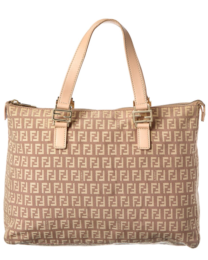 Fendi Pink Zucchino Canvas Zucchino Shopper Tote (   )