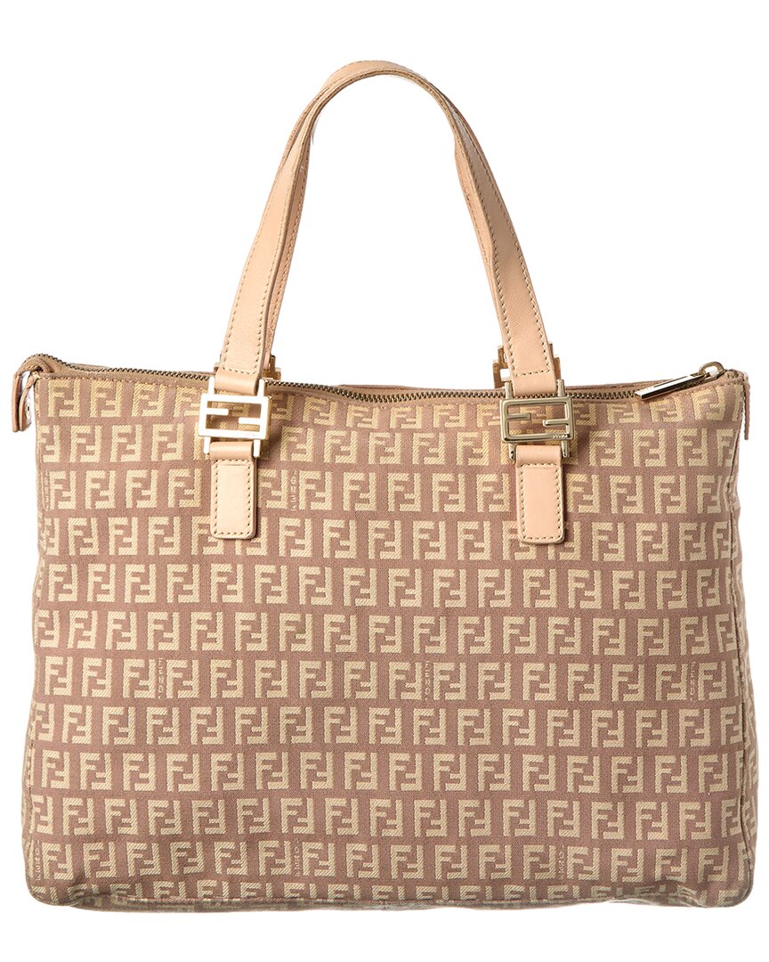 Fendi Pink Zucchino Canvas Zucchino Shopper Tote (   )