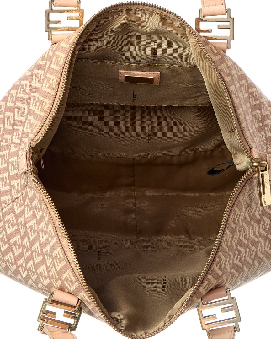 Fendi Pink Zucchino Canvas Zucchino Shopper Tote (   )
