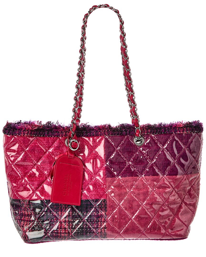Chanel Pink/Purple Patent Leather Cc Tote (   )