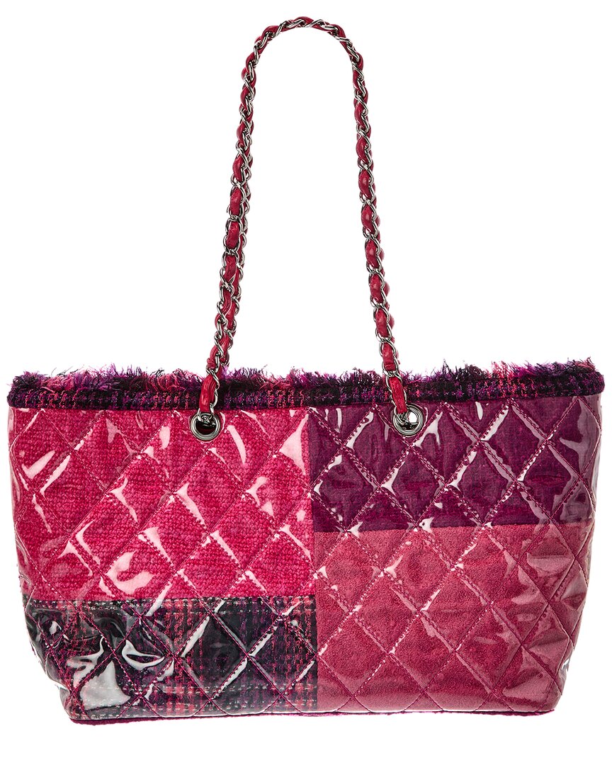 Chanel Pink/Purple Patent Leather Cc Tote (   )