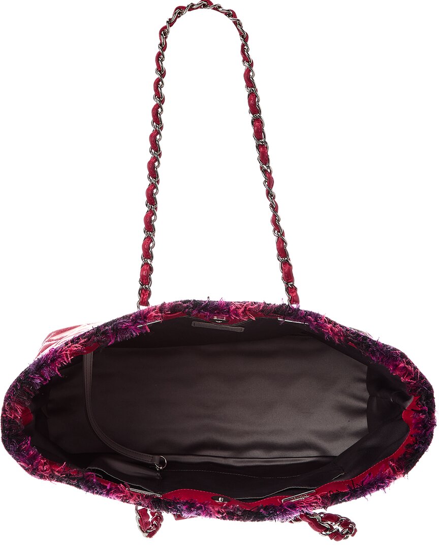 Chanel Pink/Purple Patent Leather Cc Tote (   )