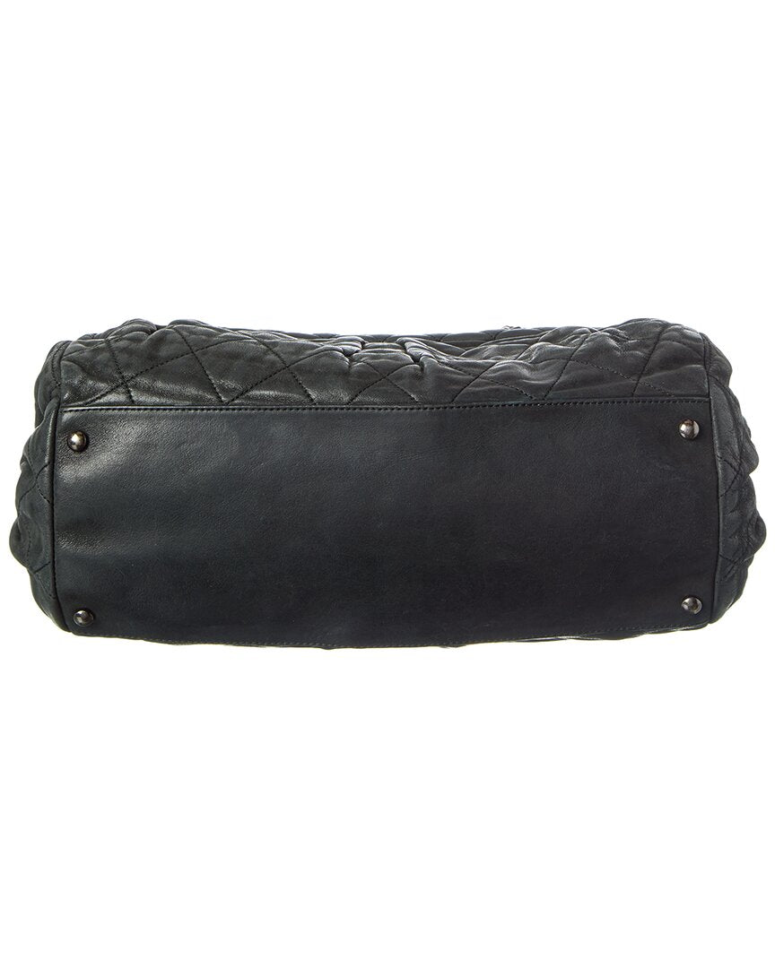 Chanel Black Lambskin Leather Sparkling Cc Chain Tote (   )
