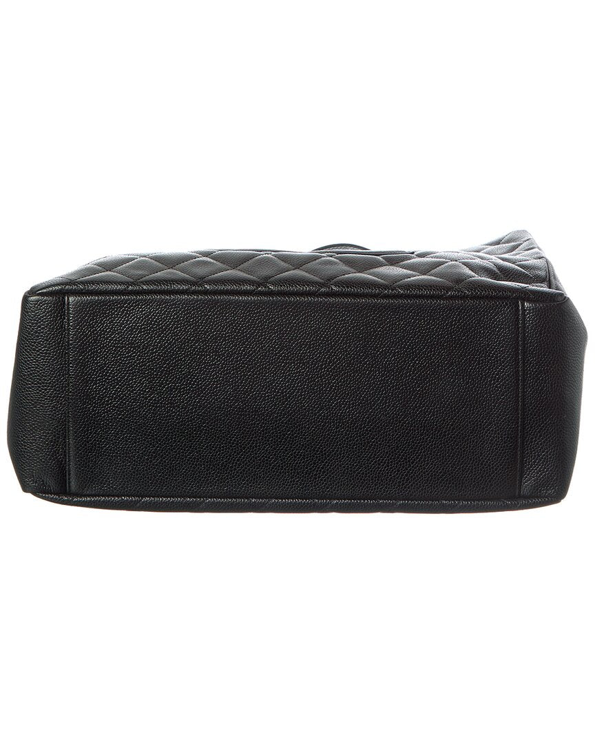 Chanel Black Caviar Leather Grand Shopping Tote (Authentic  )