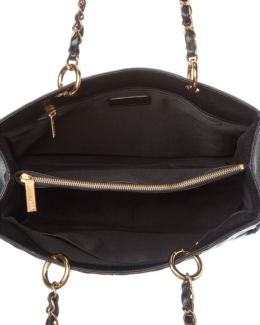 Chanel Black Caviar Leather Grand Shopping Tote (Authentic  )