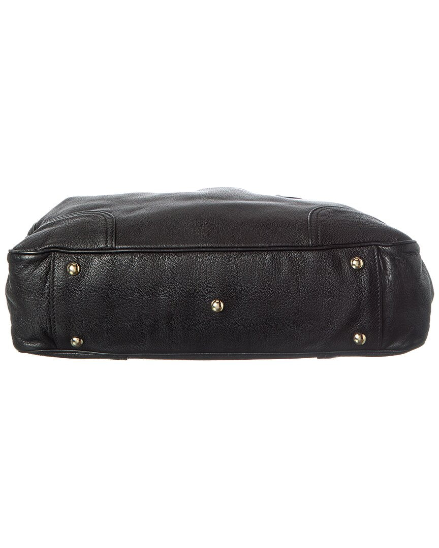 Gucci Black Lambskin Leather Princy Gg Tote (Authentic  )