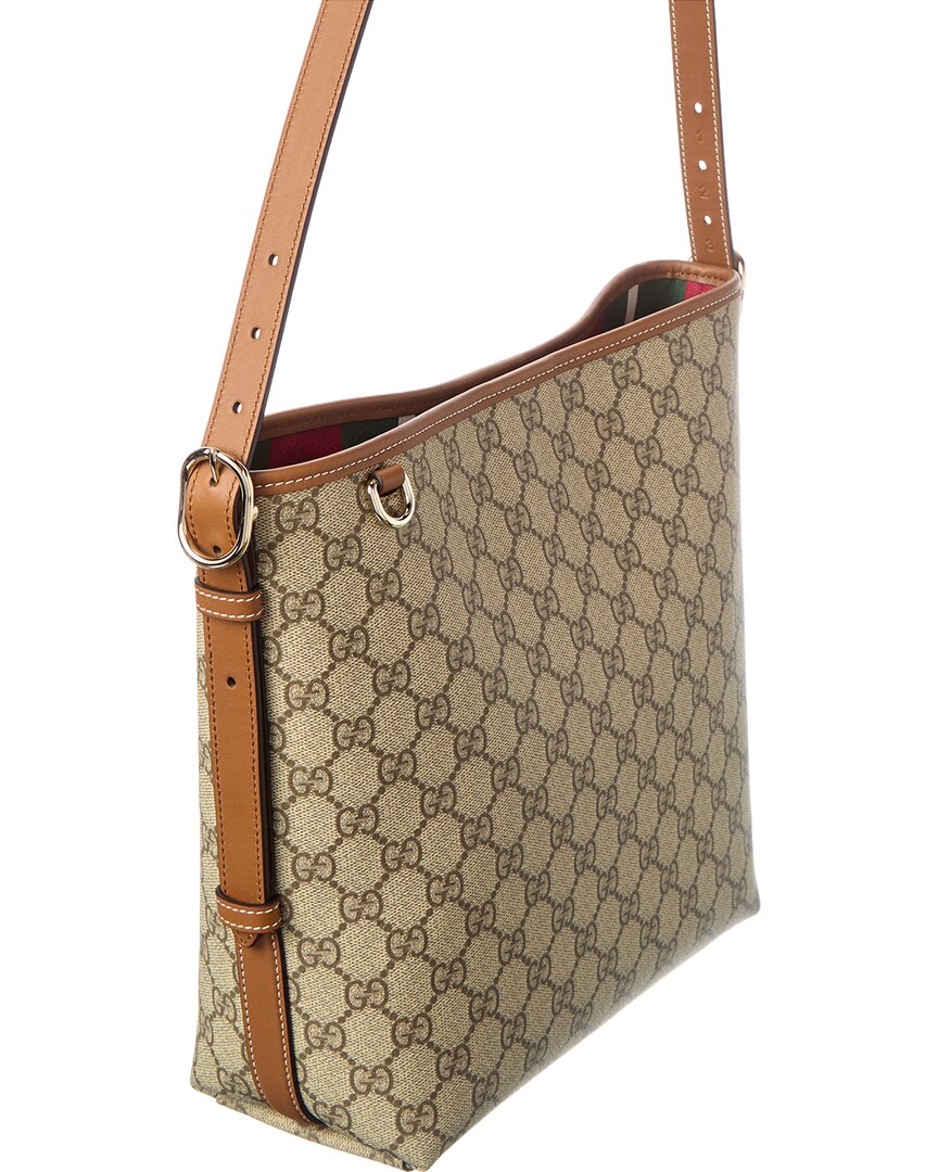 Gucci Gs Small Supreme Canvas & Leather Tote