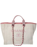 Chanel White Monogram Canvas Deauville Tote (   )