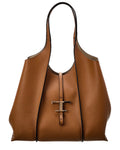 Tods T Timeless Medium Leather Tote, Brown