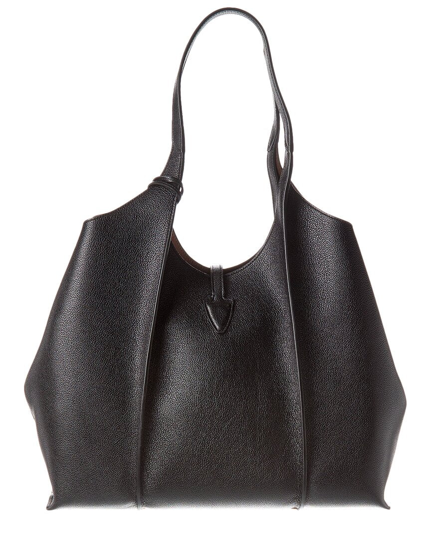 Tods T Timeless Medium Leather Tote, Black
