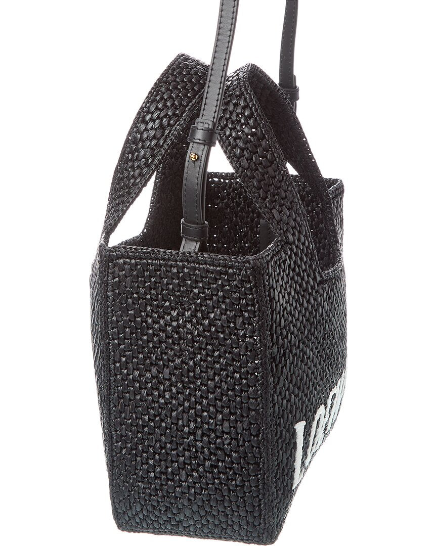 Loewe Font Small Raffia Tote