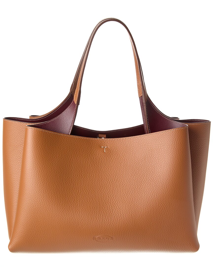 Tod’S Logo Medium Leather Tote
