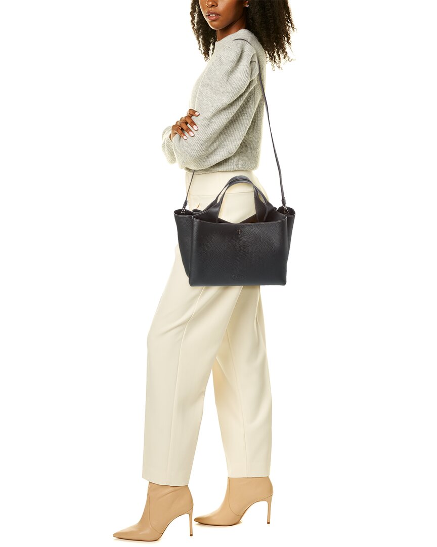 Tods T Timeless Pendant Mini Leather Tote
