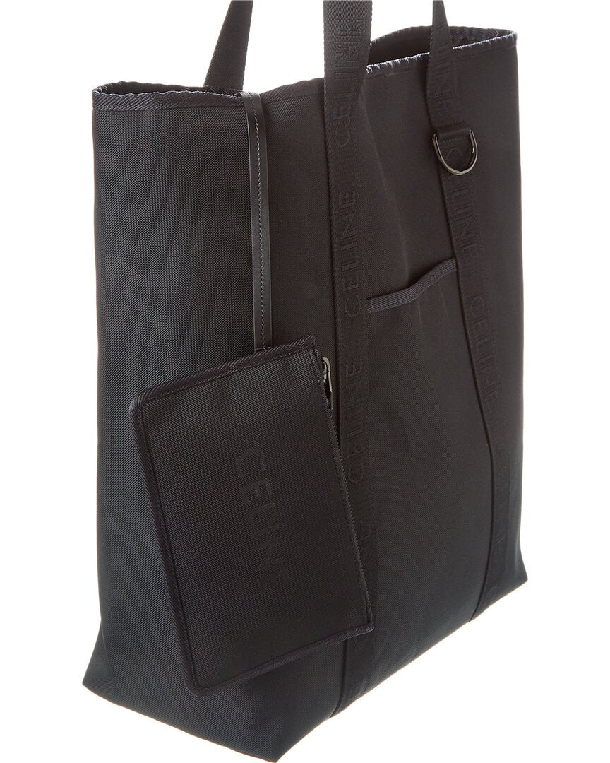 Celine Vertical Cabas Canvas Tote