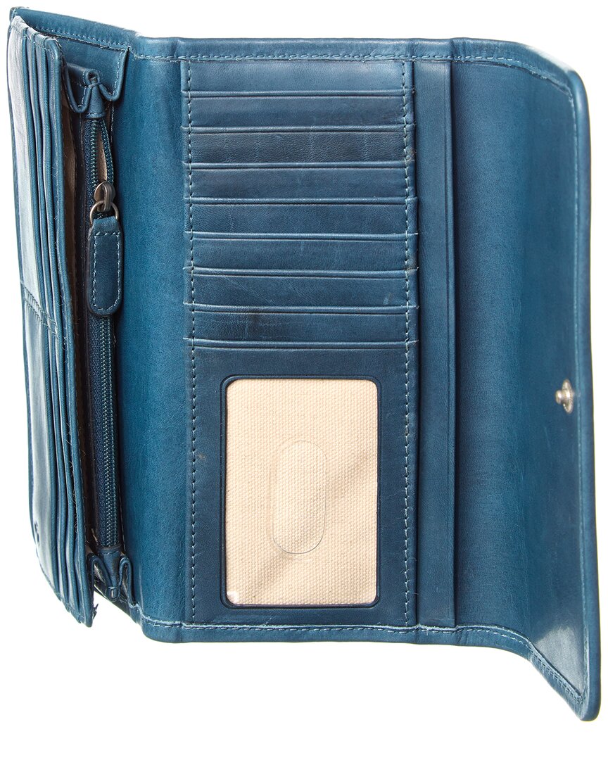 Frye Melissa Leather Wallet, Grey