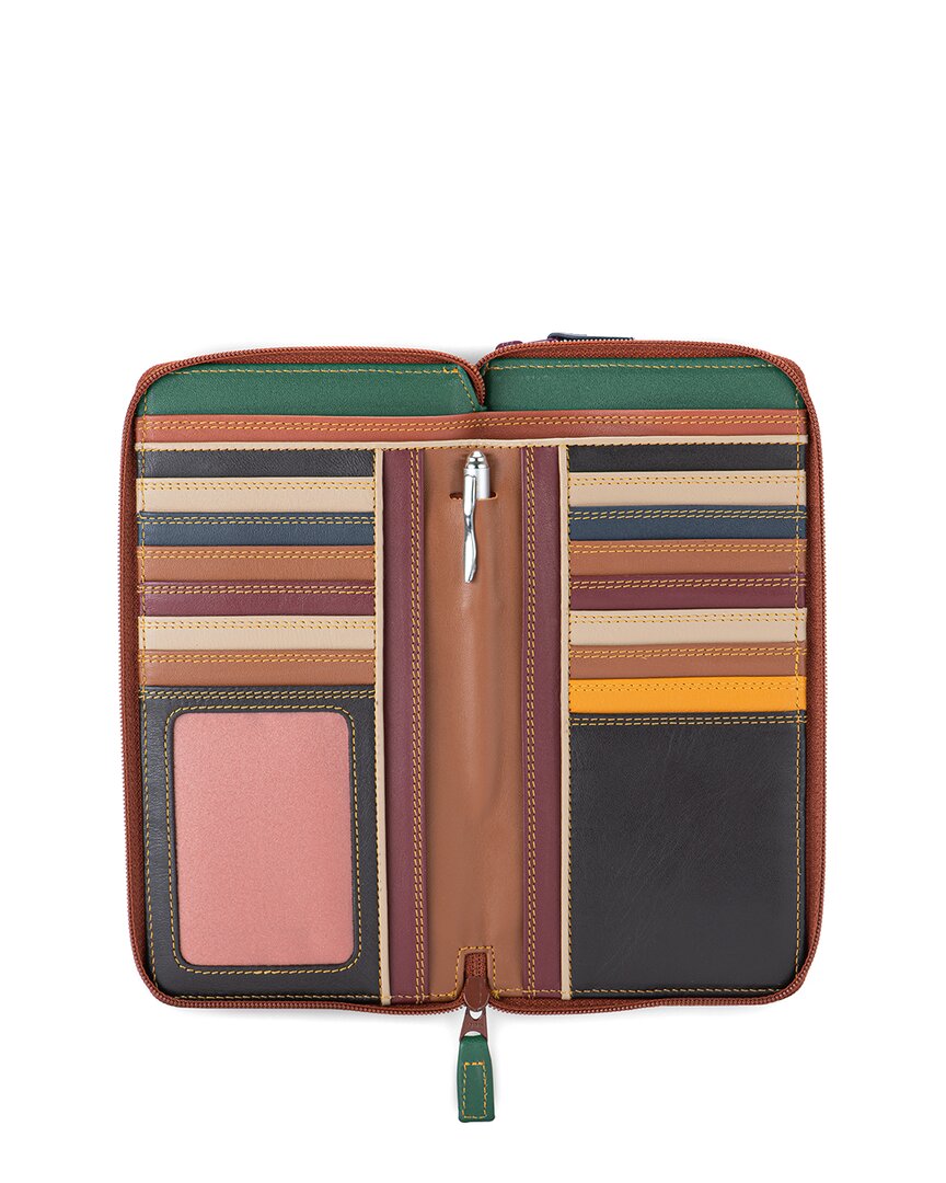 Mywalit Large Double Zip Around Leather Purse