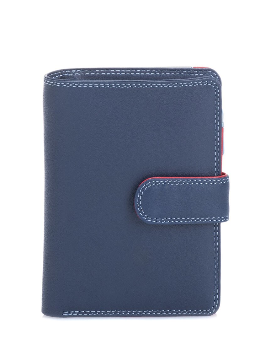 Mywalit Medium Leather Wallet Blue ONE SIZE