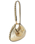 Tiffany & Fred Paris Studded Leather Crossbody/Wristlet Gold ONE SIZE