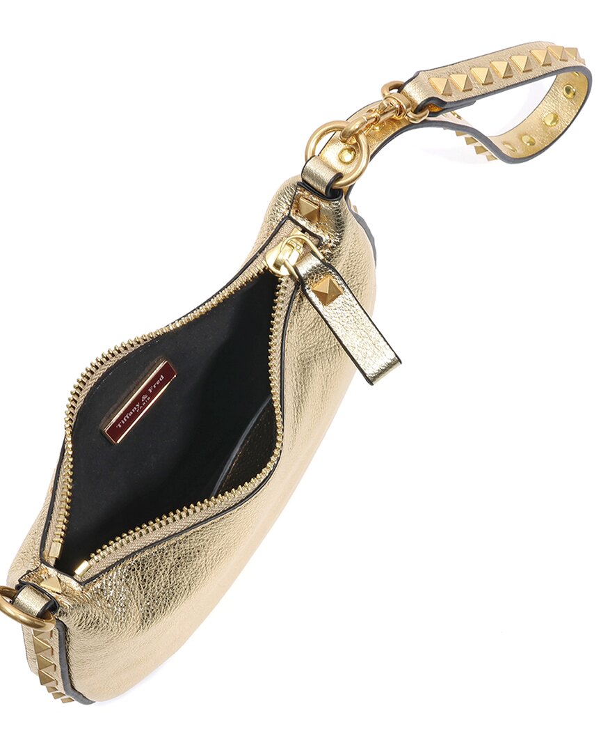 Tiffany & Fred Paris Studded Leather Crossbody/Wristlet