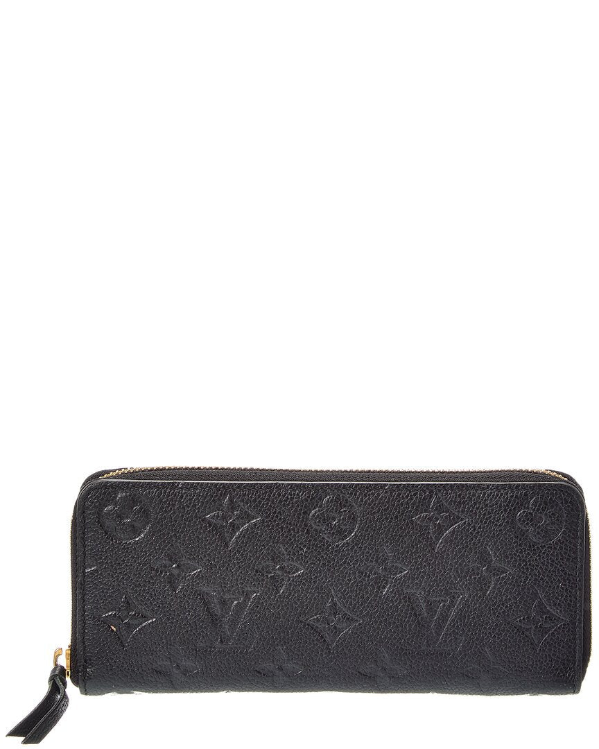 Louis Vuitton Black Monogram Empreinte Clemence Wallet (Authentic  )