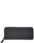 Louis Vuitton Black Monogram Empreinte Clemence Wallet (Authentic  )