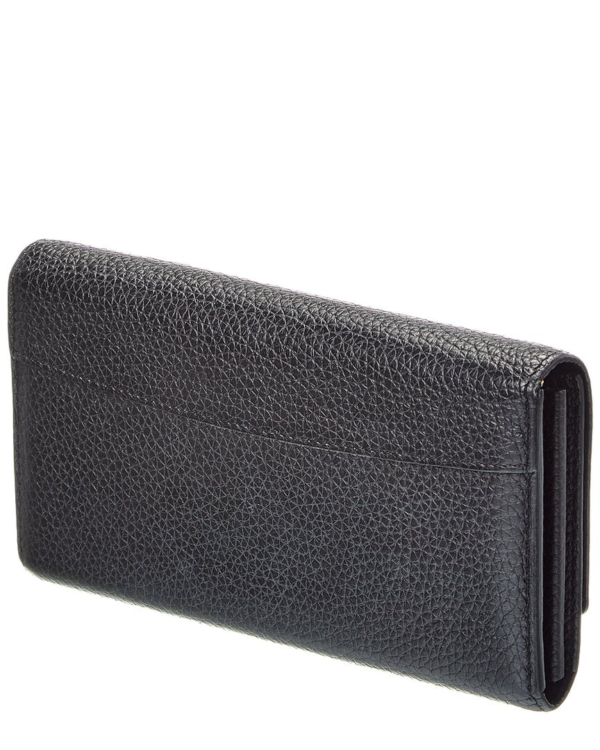 Louis Vuitton Black Lv Taurillon Leather Embellished Capucines Long Wallet