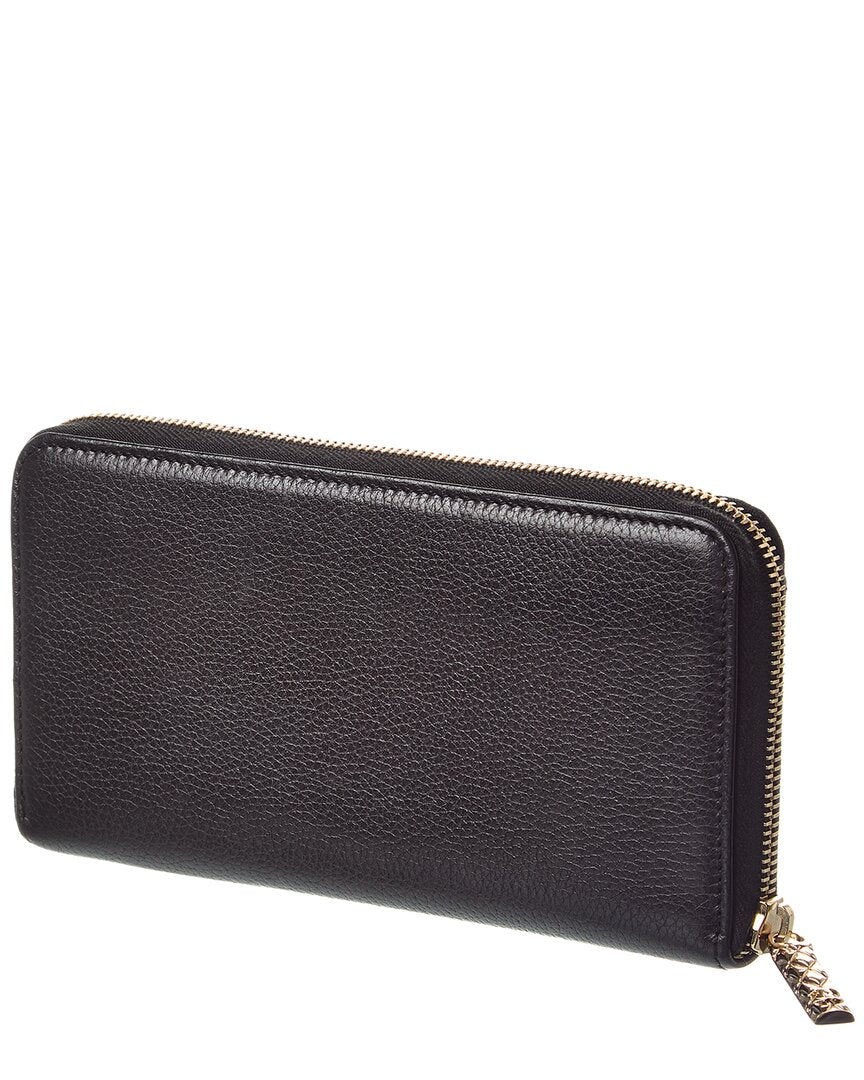Chanel Black Caviar Leather Zip Wallet (Authentic  )