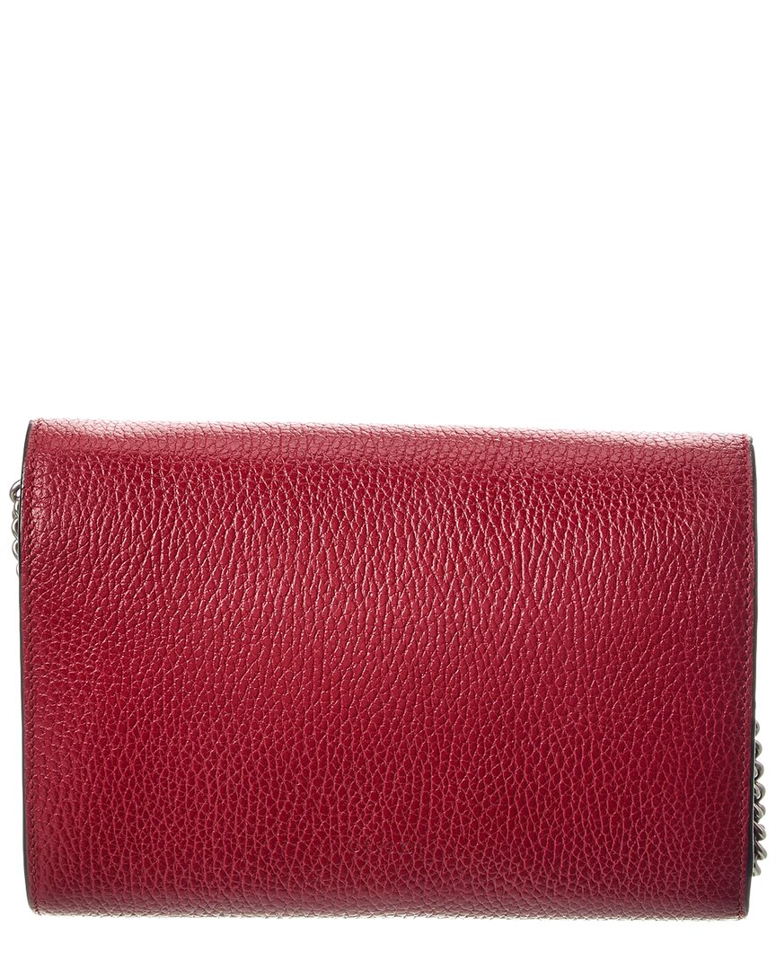 Gucci Red Calfskin Leather Dionysus Chain Wallet Mini (Authentic  )