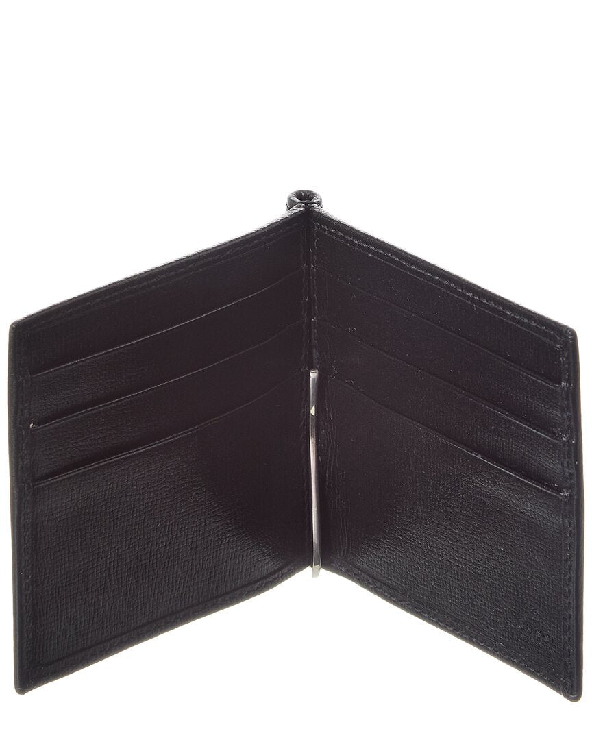 Gucci Black Gg Supreme Canvas Bifold Wallet Compact (Authentic  )