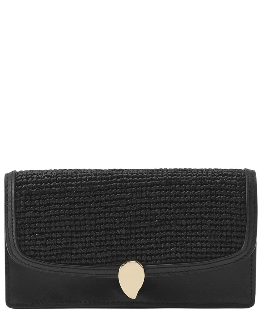 Helen Kaminski Adelie Raffia & Leather Wallet