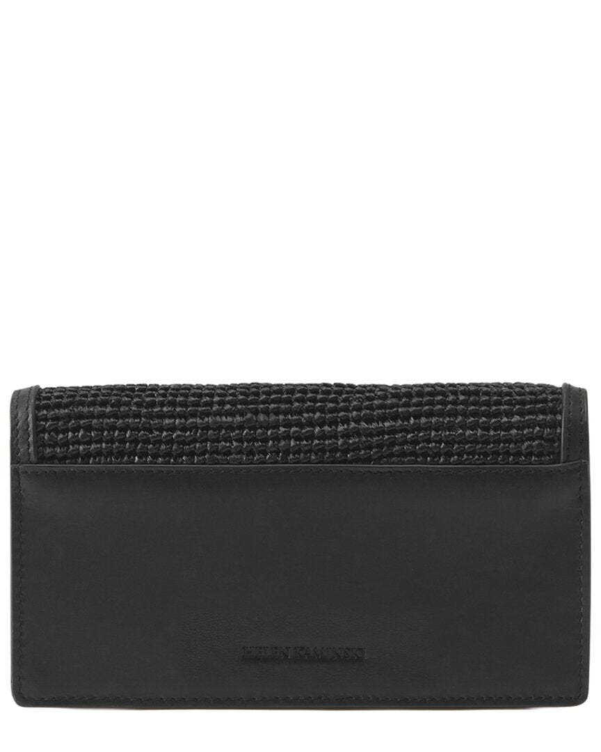 Helen Kaminski Adelie Raffia & Leather Wallet