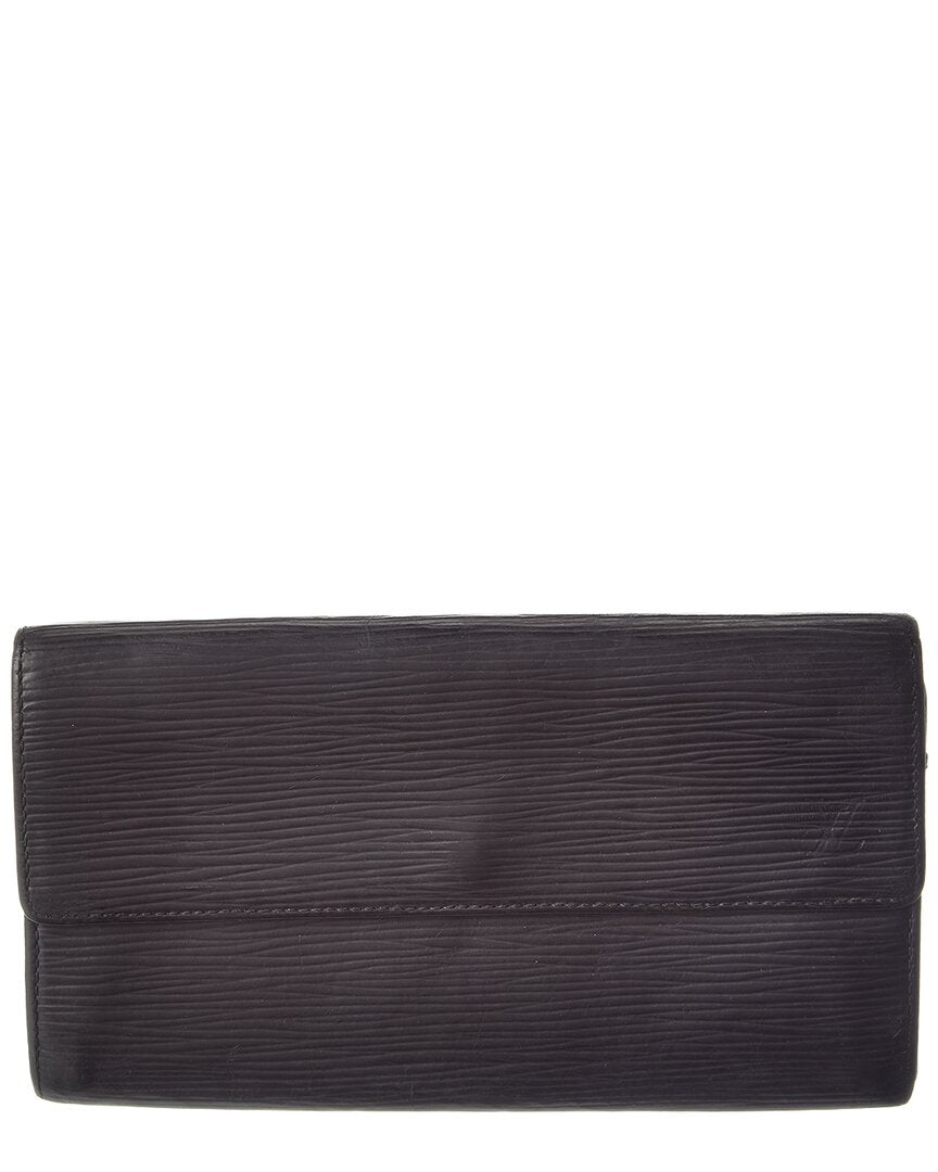 Louis Vuitton Black Epi Leather Sarah Wallet (Authentic  )