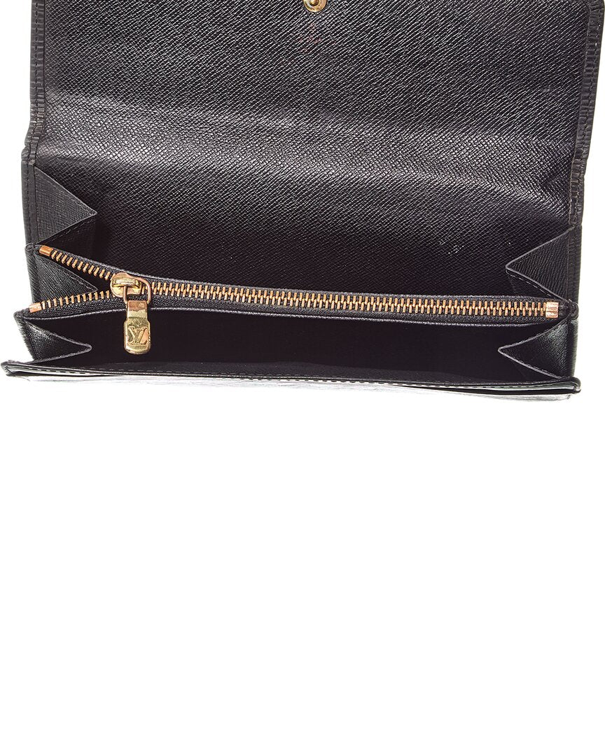 Louis Vuitton Black Epi Leather Sarah Wallet (Authentic  )
