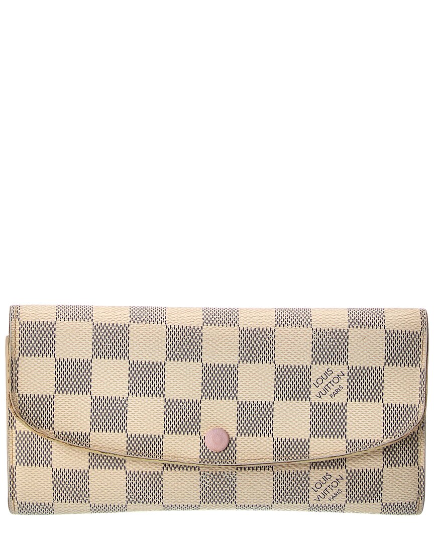 Louis Vuitton Rose Ballerine Damier Azur Emilie Wallet (Authentic  )