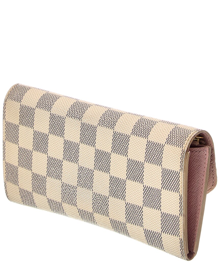 Louis Vuitton Rose Ballerine Damier Azur Emilie Wallet (Authentic  )