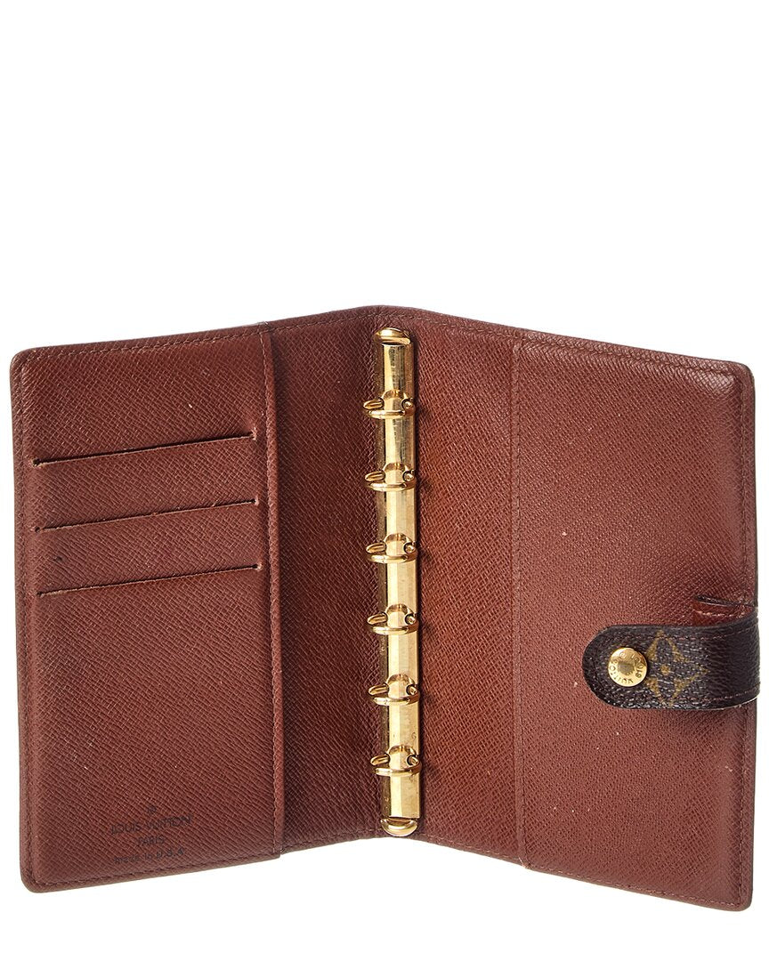 Louis Vuitton Brown Monogram Canvas Ring Agenda (Authentic  )