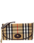 Burberry Highlands Check E-Canvas & Leather Wallet On Chain (Authentic Pre-